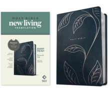 NLT Personal Size Giant Print Bible, Filament Enabled (LeatherLike, Navy Vines, Red Letter)