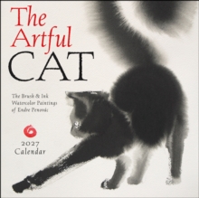 The Artful Cat 2027 Wall Calendar : Brush and Ink Watercolor Paintings