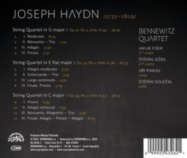 Haydn: String Quartets, Op. 17/5-33/2-54/2, CD / Album (Jewel Case) Cd