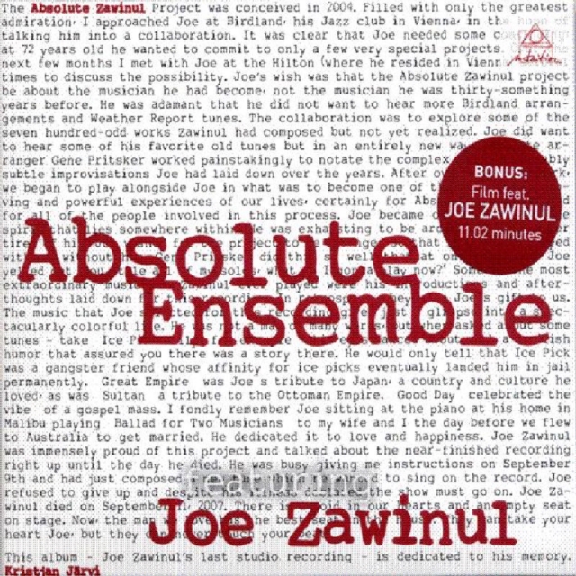 Absolute Zawinul, CD / Album Cd