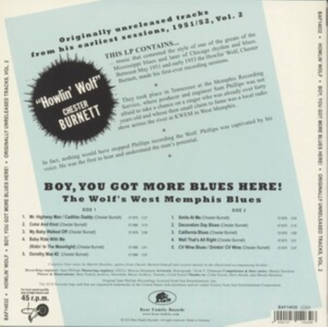 Boy, You Got More Blues Here!: The Wolf's West Memphis Blues - Originally Unreleased Tracks, Vinyl / 10" Album Vinyl