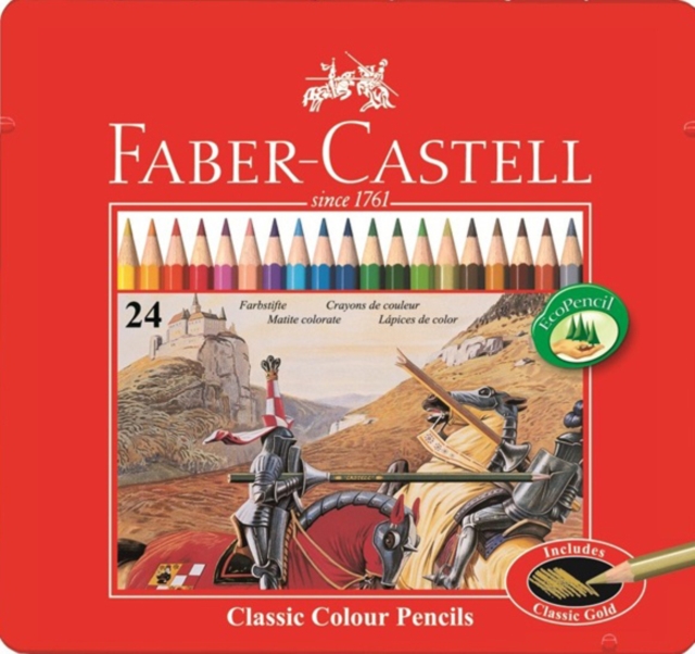 Faber Castell Colouring Pencils Tin of 24,  Book