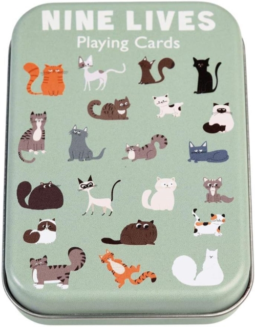 Playing cards in a tin - Nine Lives, Paperback Book