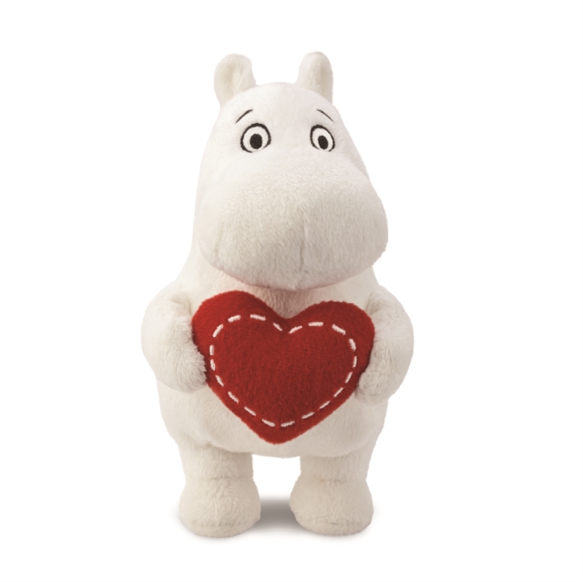 Moomin Standing with Heart Plush Toy, Paperback Book