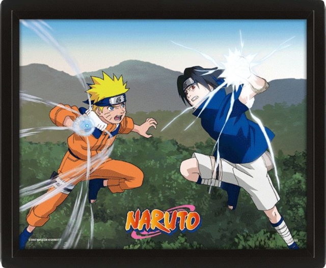 Naruto (A Clash Of Power) 3D Lenticular Poster (Framed), Paperback Book