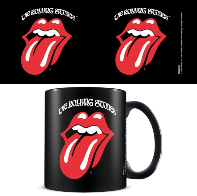Rolling Stones (Retro Tongue) 11oz/315ml Black Mug, Paperback Book Rolling Stones (Retro Tongue) 11oz/315ml Black Mug, Paperback Book