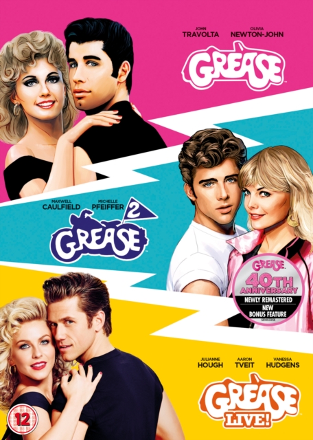 Grease/Grease 2/Grease Live!, DVD DVD