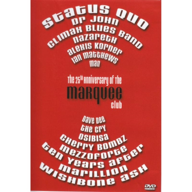 The 25th Anniversary of the Marquee Club, DVD DVD