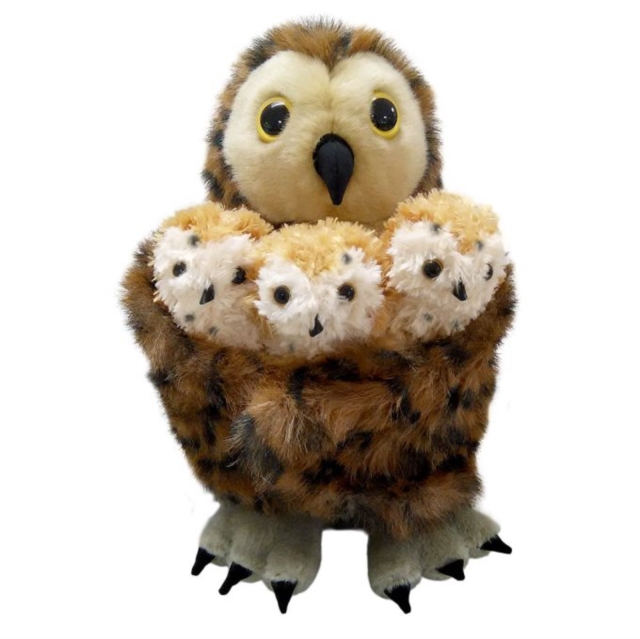 Tawny Owl (with 3 Babies) Soft Toy, Paperback Book