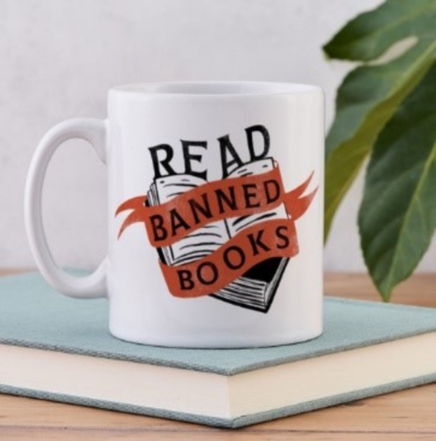 Read Banned Books Literary Mug, Paperback Book