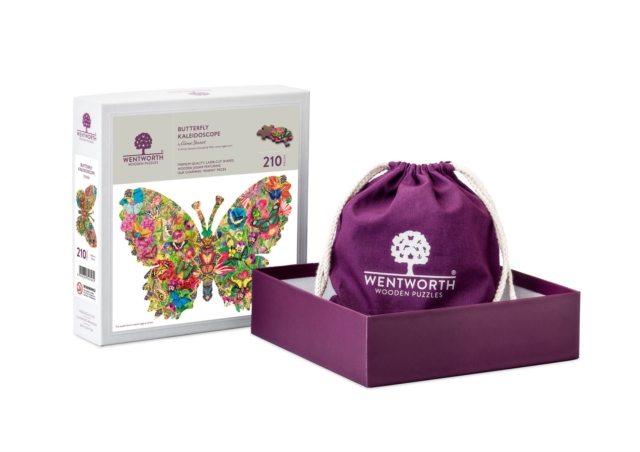 Butterfly Kaleidoscope 210 Piece Puzzle, Paperback Book