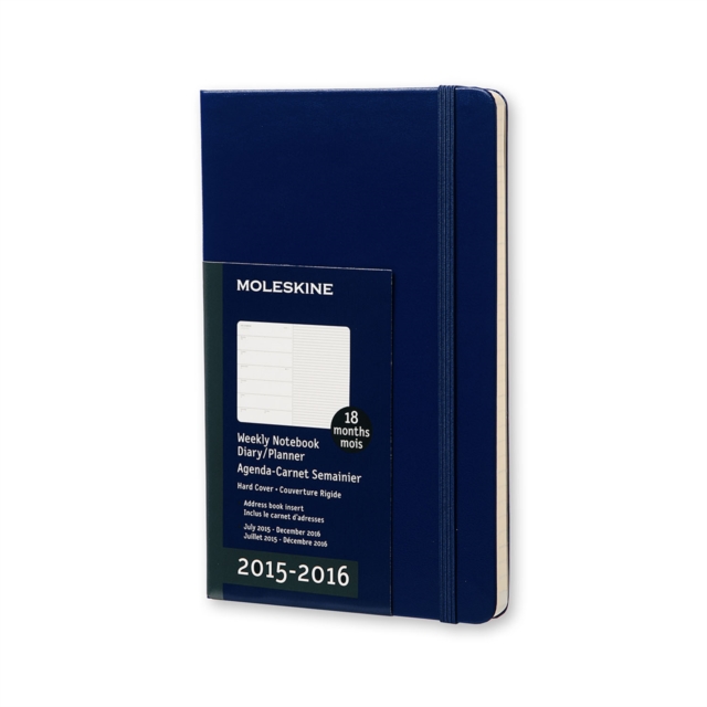 2016 Moleskine Royal Blue Large Weekly Notebook 18 Months Hard, Diary Merchandise