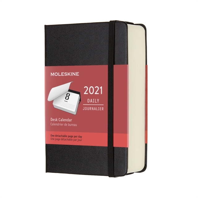 Moleskine 2021 12-Month Daily Pocket Hardcover Desk Calendar, Diary Book