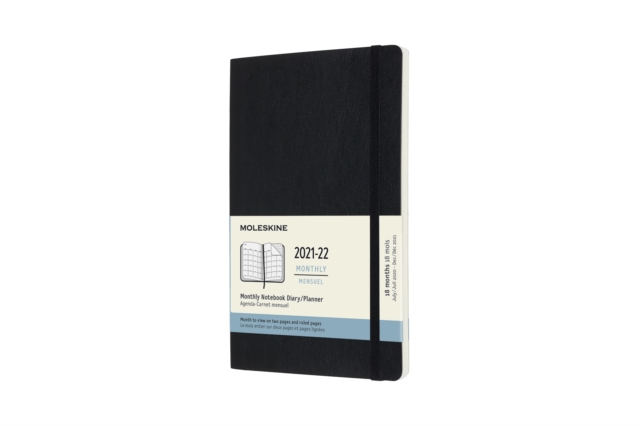 Moleskine 2022 18-Month Monthly Large Softcover Notebook : Black, Paperback Book