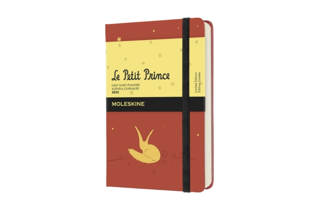 Moleskine Ltd. Ed. Petit Prince 2022 12-Month Daily Pocket Hardcover Notebook : Coral Orange, Paperback Book