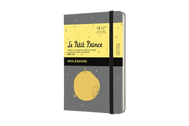 Moleskine Ltd. Ed. Petit Prince 2022 18-Month Weekly Pocket Hardcover Notebook : Slate Grey, Diary Book