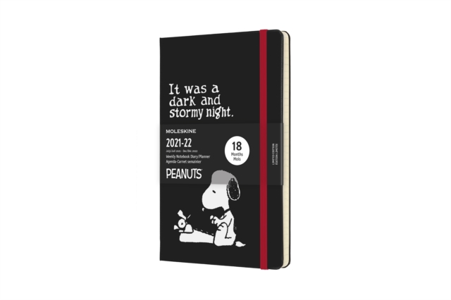Moleskine Ltd. Ed. Peanuts 2022 18-Month Weekly Large Hardcover Notebook : Black, Diary Book
