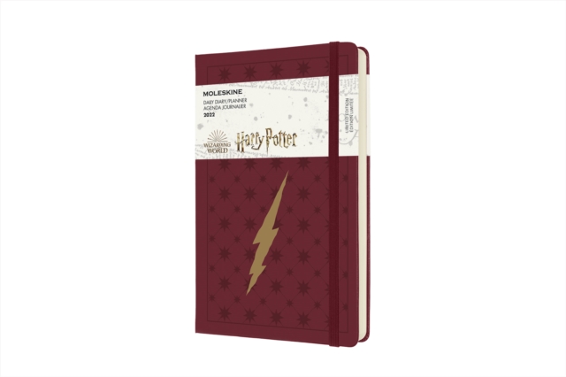 Moleskine Ltd. Ed. Harry Potter 2022 12-Month Daily Large Hardcover Notebook : Bordeaux Red, Paperback Book