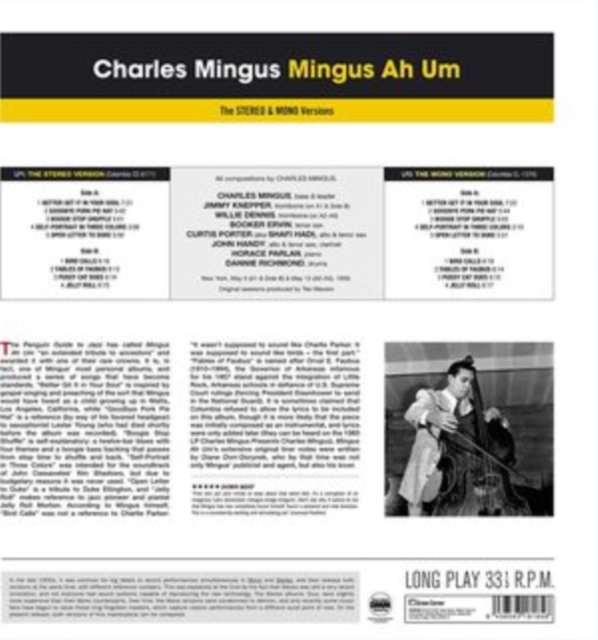 Mingus Ah Hum (The Stereo & Mono Versions), Vinyl / 12" Album Vinyl