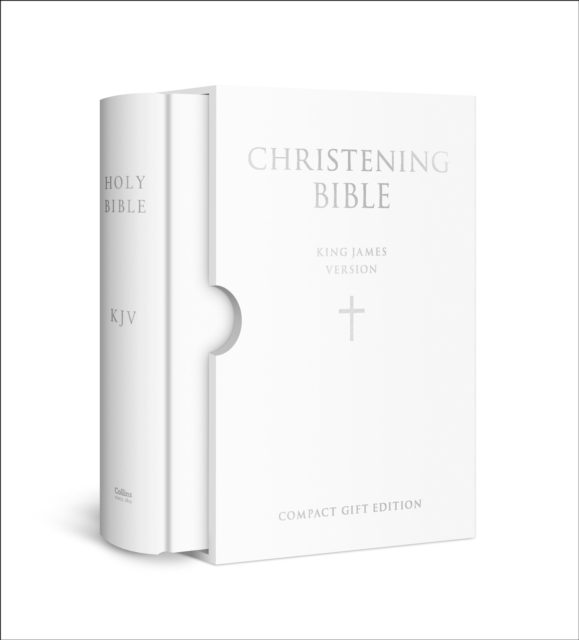 HOLY BIBLE: King James Version (KJV) White Compact Christening Edition, Leather / fine binding Book