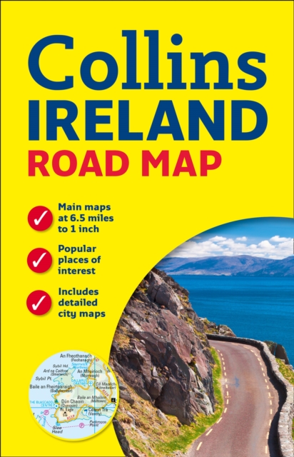 Ireland Road Map, Sheet map, flat Book