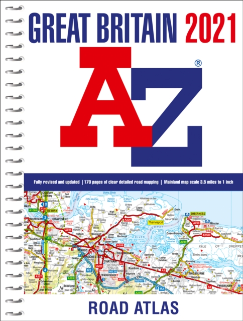 Great Britain A-Z Road Atlas 2021 (A4 Spiral), Spiral bound Book