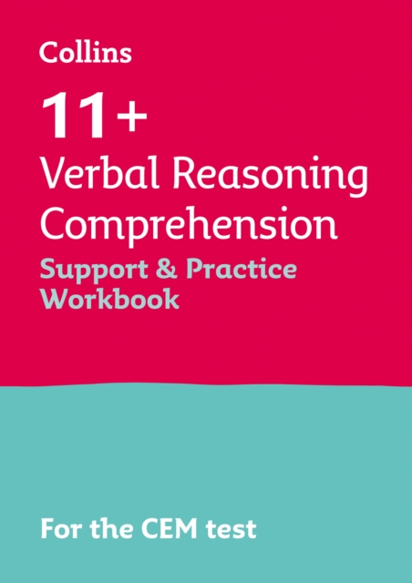 11+ Verbal Reasoning Comprehension Support and Practice Workbook : For the 2024 Cem Tests, Paperback / softback Book