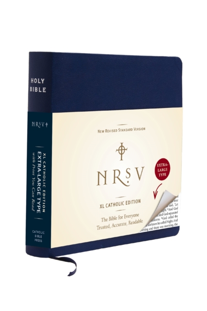 NRSV XL, Catholic Edition, Navy Leathersoft : Holy Bible, Leather / fine binding Book