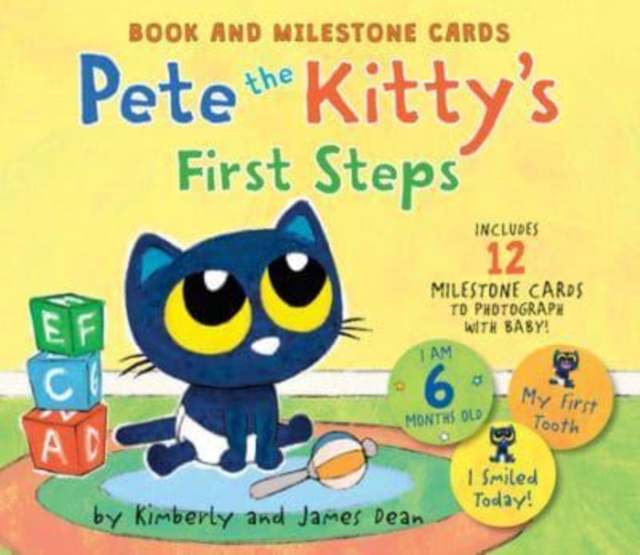 Pete the Kitty’s First Steps : Book and Milestone Cards, Board book Book