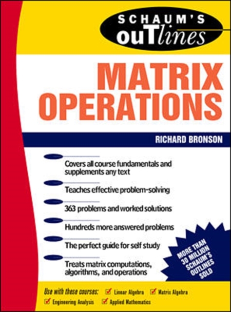 Schaum's Outline of Matrix Operations, Paperback / softback Book