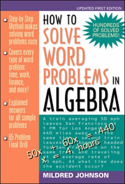 How to Solve Word Problems in Algebra, Paperback Book