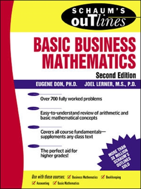 Schaum's Outline of Basic Business Mathematics, Paperback Book