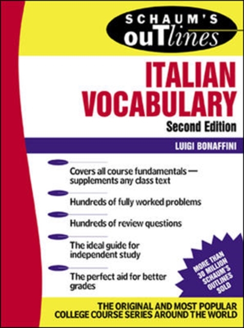 Schaum's Outline of Italian Vocabulary, Second Edition, Paperback / softback Book