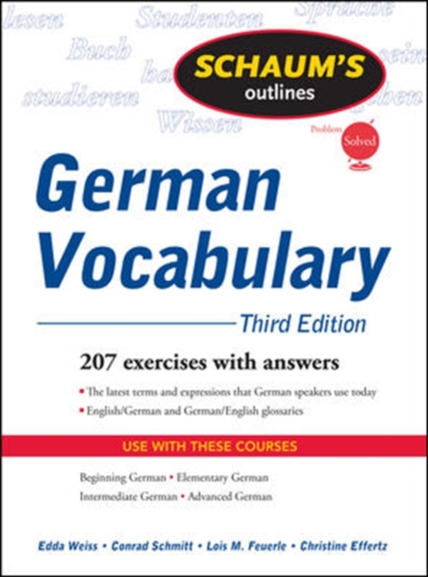 Schaum's Outline of German Vocabulary, 3ed, Paperback / softback Book