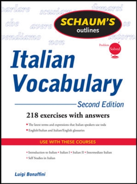 Schaum's Outline of Italian Vocabulary, Second Edition, Paperback / softback Book