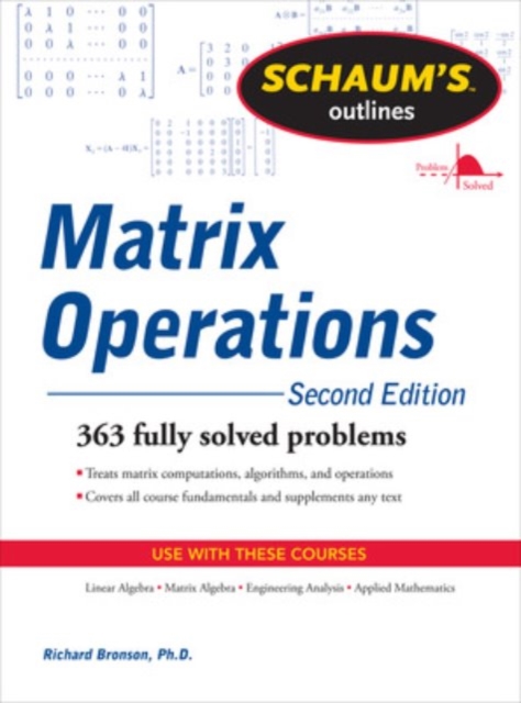 Schaum's Outline of Matrix Operations, Paperback / softback Book