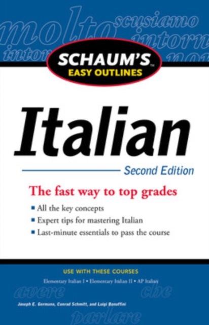 Schaum's Easy Outline of Italian, Second Edition, Paperback / softback Book