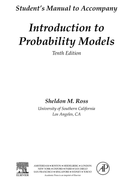 Introduction to Probability Models, Student Solutions Manual (e-only) : Introduction to Probability Models 10th Edition, PDF eBook