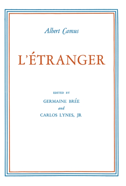 L'Etranger, Paperback / softback Book
