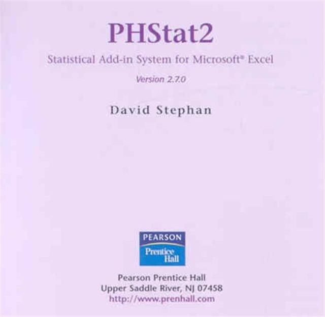 PHStat2 2.7 for Statistics for Managers Using Excel and Student CD Package, CD-ROM Book