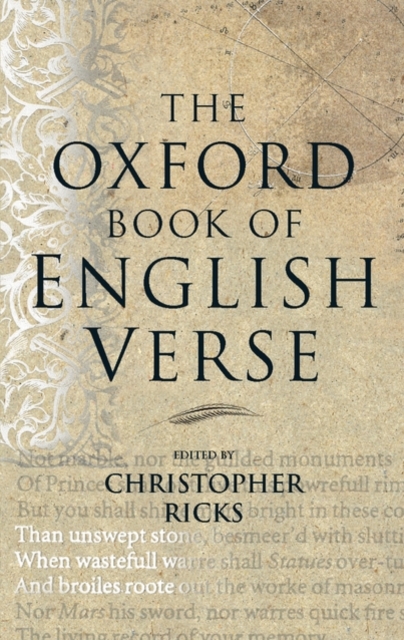 The Oxford Book of English Verse, Hardback Book