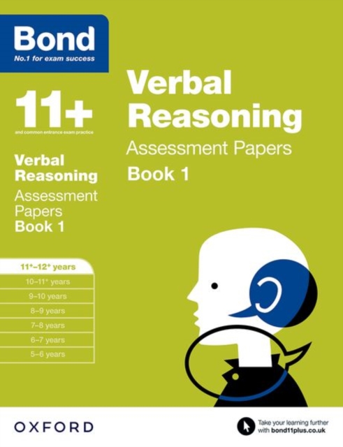 Bond 11+: Verbal Reasoning: Assessment Papers : 11+-12+ years Book 1, Paperback / softback Book