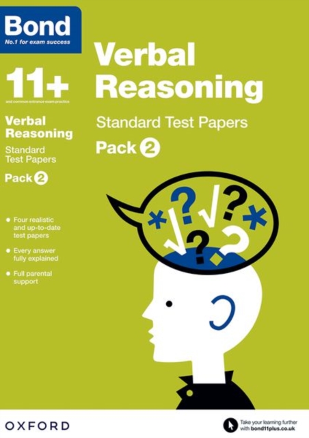 Bond 11+: Verbal Reasoning: Standard Test Papers: For 11+ GL assessment and Entrance Exams : Pack 2, Paperback / softback Book