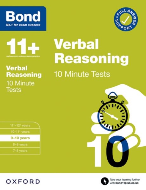 Bond 11+: Bond 11+ 10 Minute Tests Verbal Reasoning 9-10 years: For 11+ GL assessment and Entrance Exams, Paperback / softback Book
