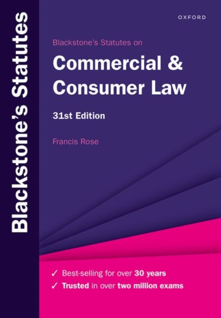 Blackstone's Statutes on Commercial & Consumer Law, Paperback / softback Book