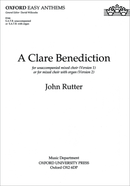 A Clare Benediction, Sheet music Book