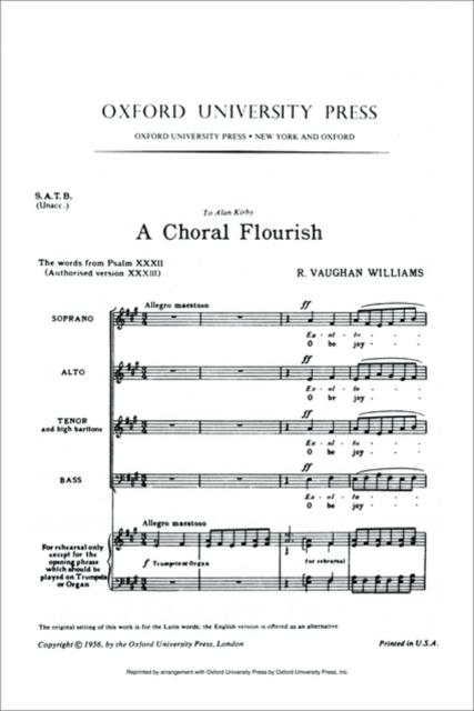 A Choral Flourish, Sheet music Book