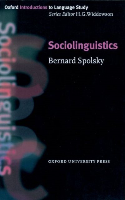 Sociolinguistics, Paperback / softback Book
