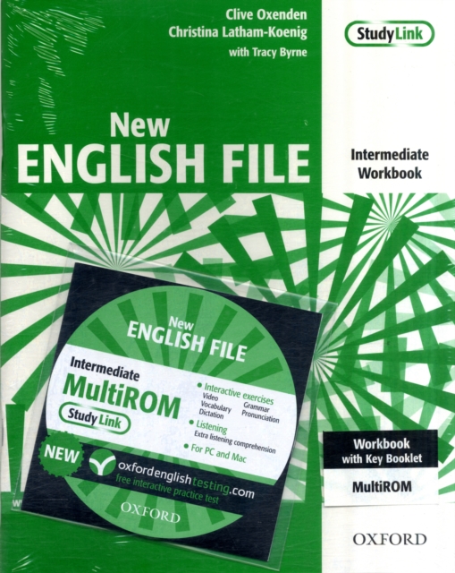 New English File: Intermediate: Workbook with key and MultiROM Pack : Six-level general English course for adults, Mixed media product Book