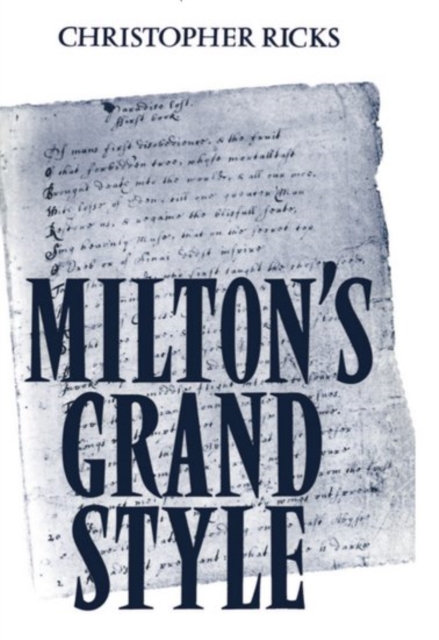 Milton's Grand Style, Paperback / softback Book